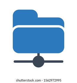 folder  vector glyph colour icon 