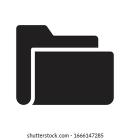 folder vector glyph flat icon 
