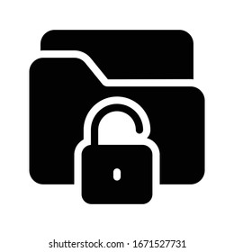 folder vector glyph flat icon 