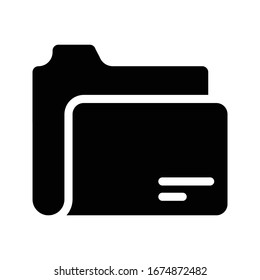 folder vector glyph flat icon 