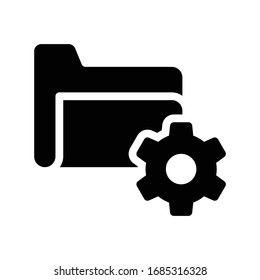 folder vector glyph flat icon 