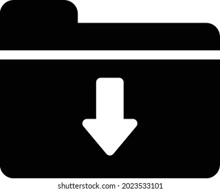 folder vector glyph flat icon