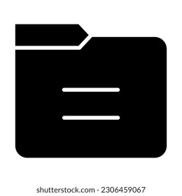 Folder Vector Glyph Icon For Personal And Commercial Use.
