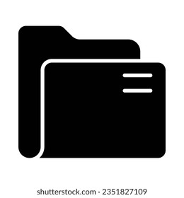 Folder Vector Glyph Icon For Personal And Commercial Use.
