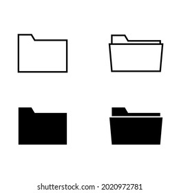 Folder vector icon for apps and web sites