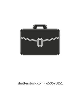 Folder vector icon. Black illustration isolated on white background for graphic and web design.