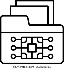 Folder vector icon. Can be used for printing, mobile and web applications.