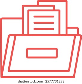 Folder vector icon. Can be used for printing, mobile and web applications.