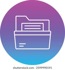 Folder vector icon. Can be used for printing, mobile and web applications.