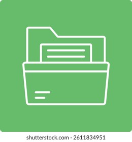 Folder vector icon. Can be used for printing, mobile and web applications.