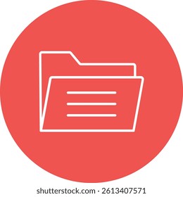 Folder vector icon. Can be used for printing, mobile and web applications.