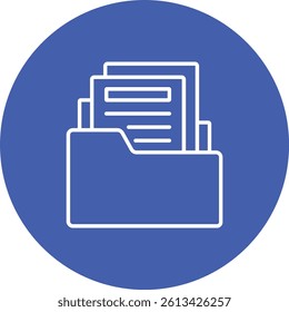 Folder vector icon. Can be used for printing, mobile and web applications.