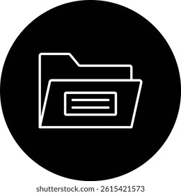 Folder vector icon. Can be used for printing, mobile and web applications.