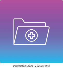 Folder vector icon. Can be used for printing, mobile and web applications.