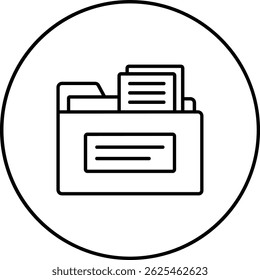 Folder vector icon. Can be used for printing, mobile and web applications.