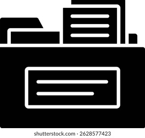 Ícone de vetor de pasta. Pode ser usado para impressão, aplicativos móveis e da Web.