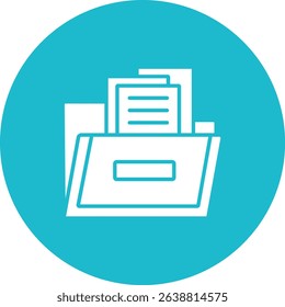 Folder vector icon. Can be used for printing, mobile and web applications.