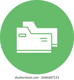 Ícone de vetor de pasta. Pode ser usado para impressão, aplicativos móveis e da Web.