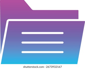 Folder vector icon. Can be used for printing, mobile and web applications.