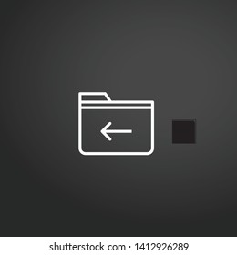 Folder vector icon. Folder concept stroke symbol design. Thin graphic elements vector illustration, outline pattern for your web site design, logo, UI. EPS 10.