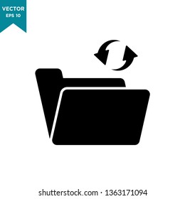folder vector icon, file reload vector illustration 