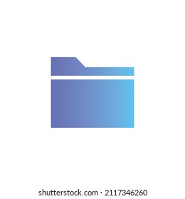 Folder vector icon with gradient