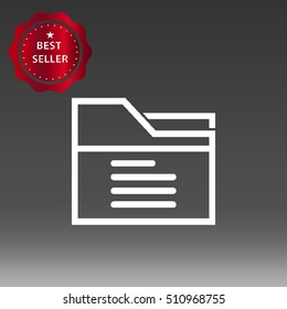 Folder Vector Icon Illustration