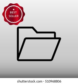 Folder Vector Icon Illustration
