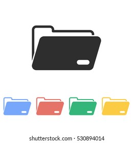 Folder vector icon. Illustration isolated on white background for graphic and web design.
