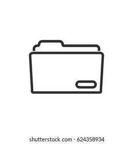Folder vector icon. Illustration isolated for graphic and web design.