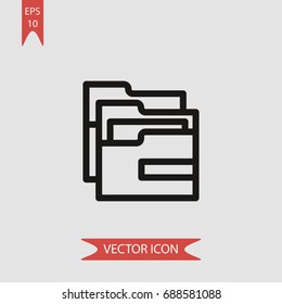 Folder vector icon, illustration symbol