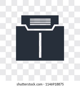 Folder vector icon isolated on transparent background, Folder logo concept