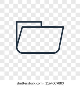 Folder vector icon isolated on transparent background, Folder logo concept