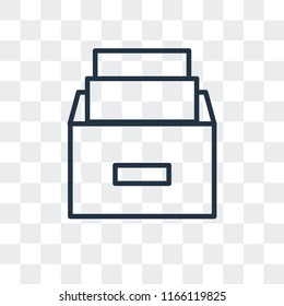 Folder vector icon isolated on transparent background, Folder logo concept