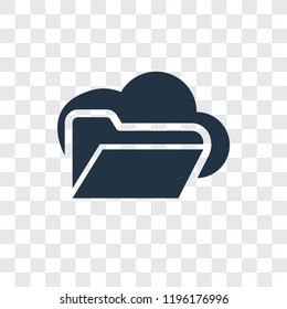 Folder vector icon isolated on transparent background, Folder transparency logo concept