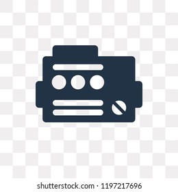 Folder vector icon isolated on transparent background, Folder transparency concept can be used web and mobile