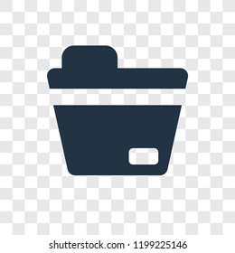 Folder vector icon isolated on transparent background, Folder transparency logo concept