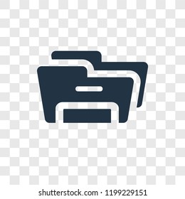 Folder vector icon isolated on transparent background, Folder transparency logo concept