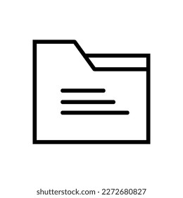 Folder Vector Icon, isolated on white Background.