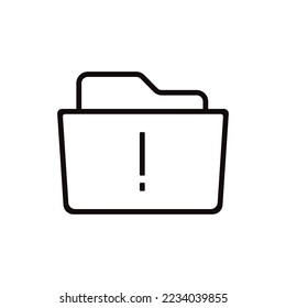 Folder vector icon. Linear folder flat sign design. EPS 10 folder symbol pictogram