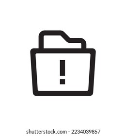 Folder vector icon. Linear folder flat sign design. EPS 10 folder symbol pictogram