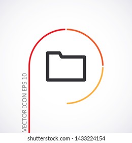 Folder Vector icon . Lorem Ipsum Illustration design