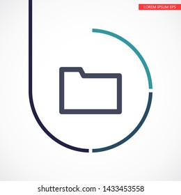 Folder Vector icon . Lorem Ipsum Illustration design