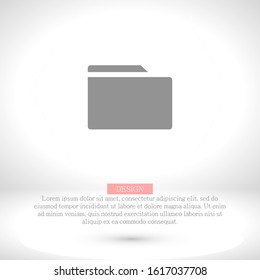 Folder Vector icon . Lorem Ipsum Illustration design