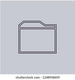 Folder vector icon. Modern, simple, isolated, flat best quality icon for web site designs or mobile apps. Vector illustration.