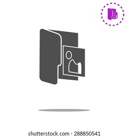 Folder vector icon. Multimedia symbol.