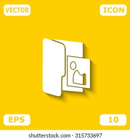 Folder vector icon. Multimedia symbol.