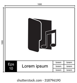 Folder vector icon. Multimedia symbol.