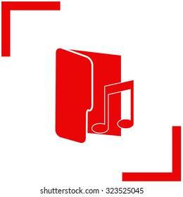 Folder vector icon. Multimedia symbol.
