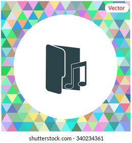 Folder vector icon. Multimedia symbol.